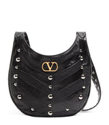 Harrods Valentino Garavani Small Leather Hoboho Shoulder Bag- Buy online at McGrocer