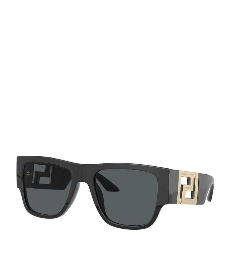 Versace Wayfarer sunglasses with ivory frame and gold logo arms - British product