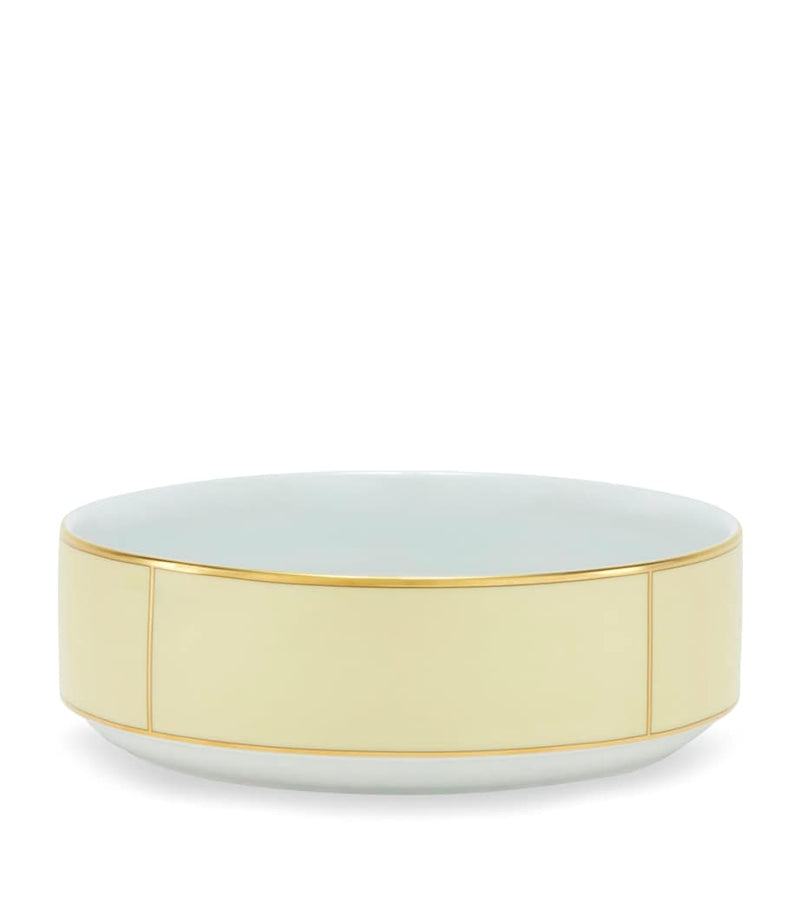 GINORI 1735 Porcelain Colonna Diva Giallo Salad Bowl 24cm, UK version