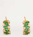 Suzanne Kalan emerald diamond hoop earrings, imported from the UK