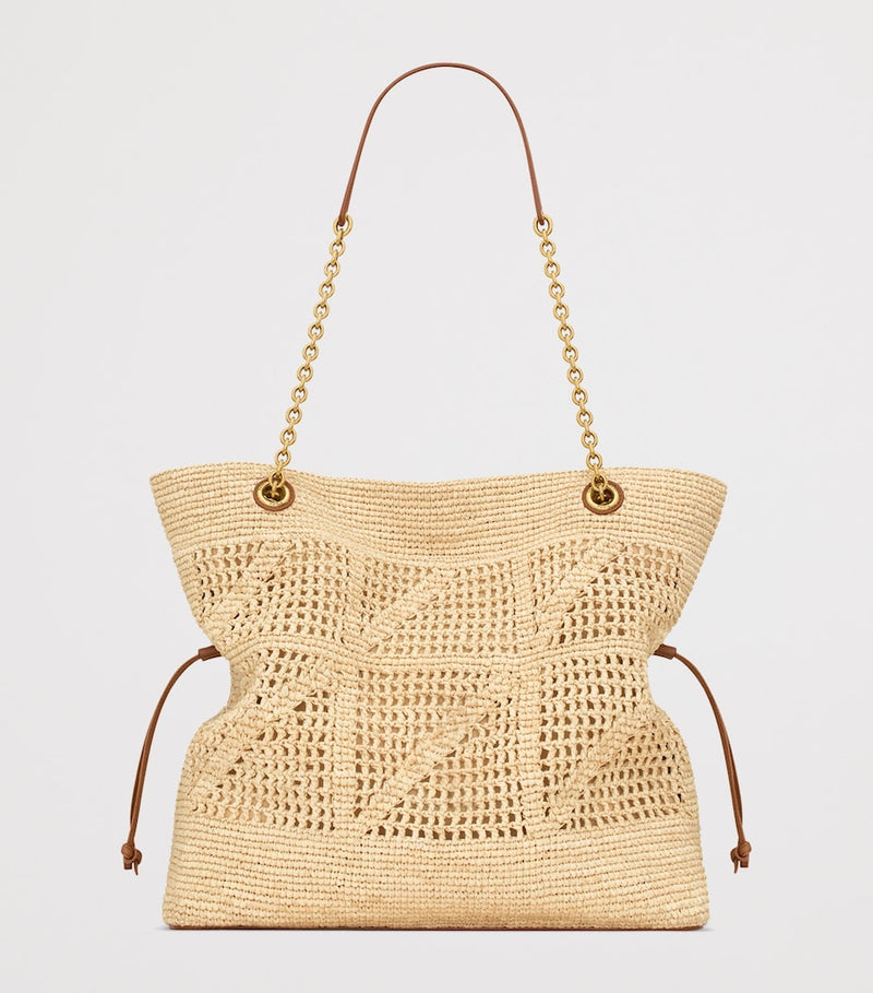 Saint Laurent raffia Jamie shopping bag 35cm - British product
