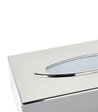 ZODIAC rectangular chrome tissue box (British brand)