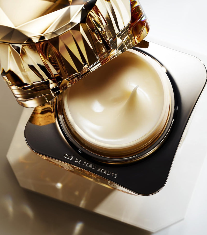 Clé de Peau Beauté skincare gift set with serum and cream in leather vanity case - British product