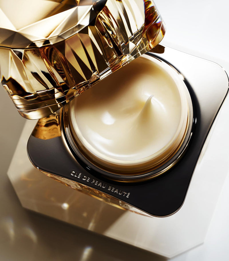 Clé de Peau Beauté skincare gift set with serum and cream in leather vanity case - British product
