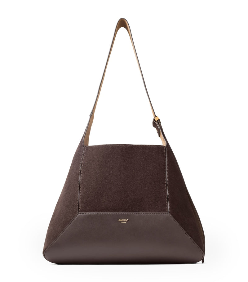 Jimmy Choo suede diamond shoulder bag (British brand)