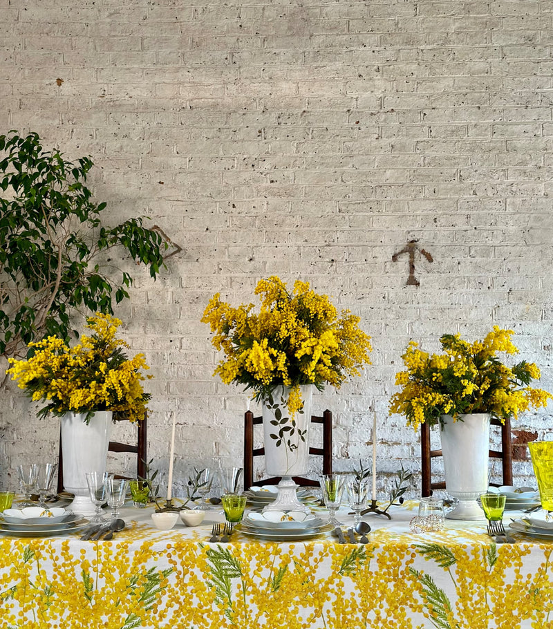 Summerill & Bishop linen Mimosa tablecloth 165cm x 380cm (British brand)