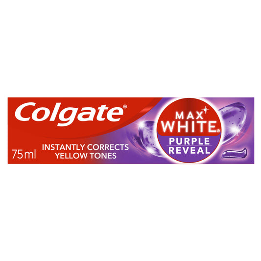 Colgate Max White Purple Reveal Instant Teeth Whitening Toothpaste 75ml