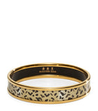 Halcyon Days gold-plated leopard enamel bangle, imported from the UK