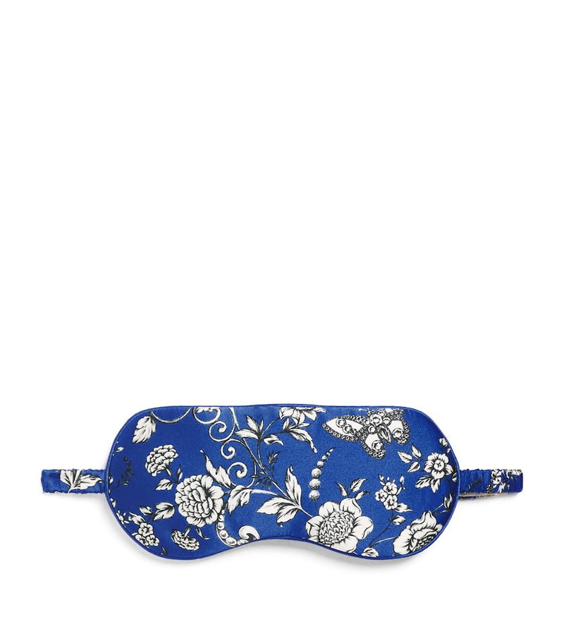 Harrods silk sleep mask butterfly print (British brand)