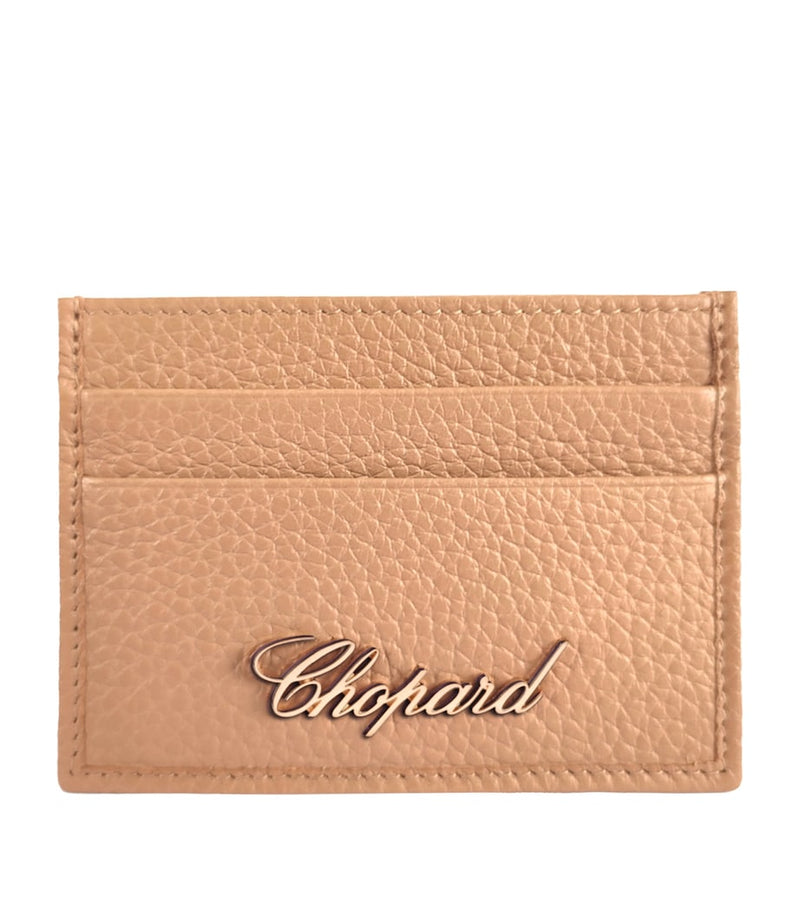 Chopard Classic leather card holder with rose-gold plaque, UK version