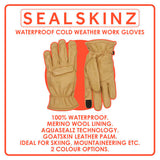 Sealskinz work gloves waterproof with Fusion Control, imported from the UK
