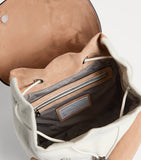 Brunello Cucinelli kids backpack with leather trims, imported from the UK