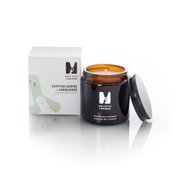 Holistic London Jasmine Sandalwood Candle 120ml, UK version