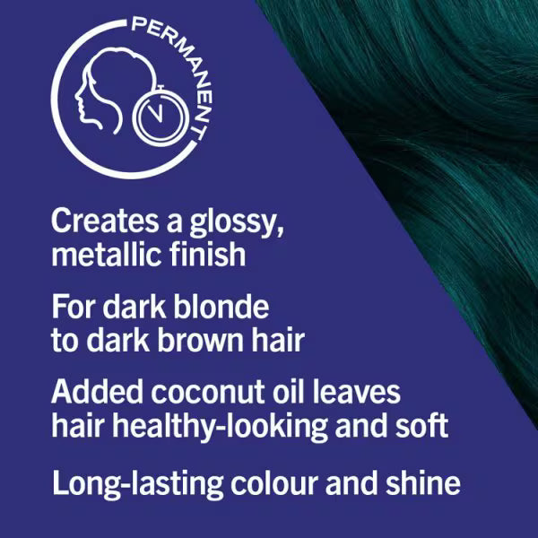 LIVE Permanent Green Hair Dye Midnight Jade 60ml, UK version