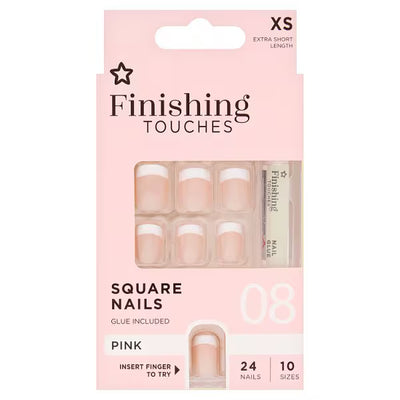 Superdrug أظافر صناعية Superdrug Finishing Touches، قصيرة جدًا، وردية – اشترِ عبر الإنترنت من McGrocer