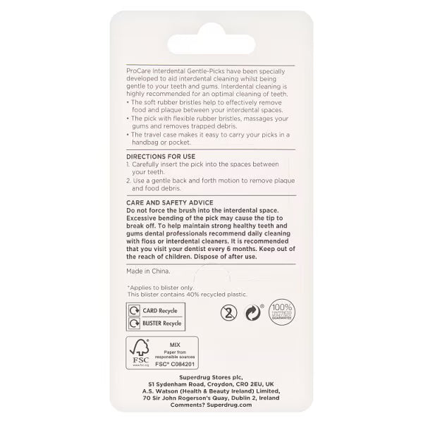 Pro Care Soft Interdental Brush Small 30pk, imported from the UK