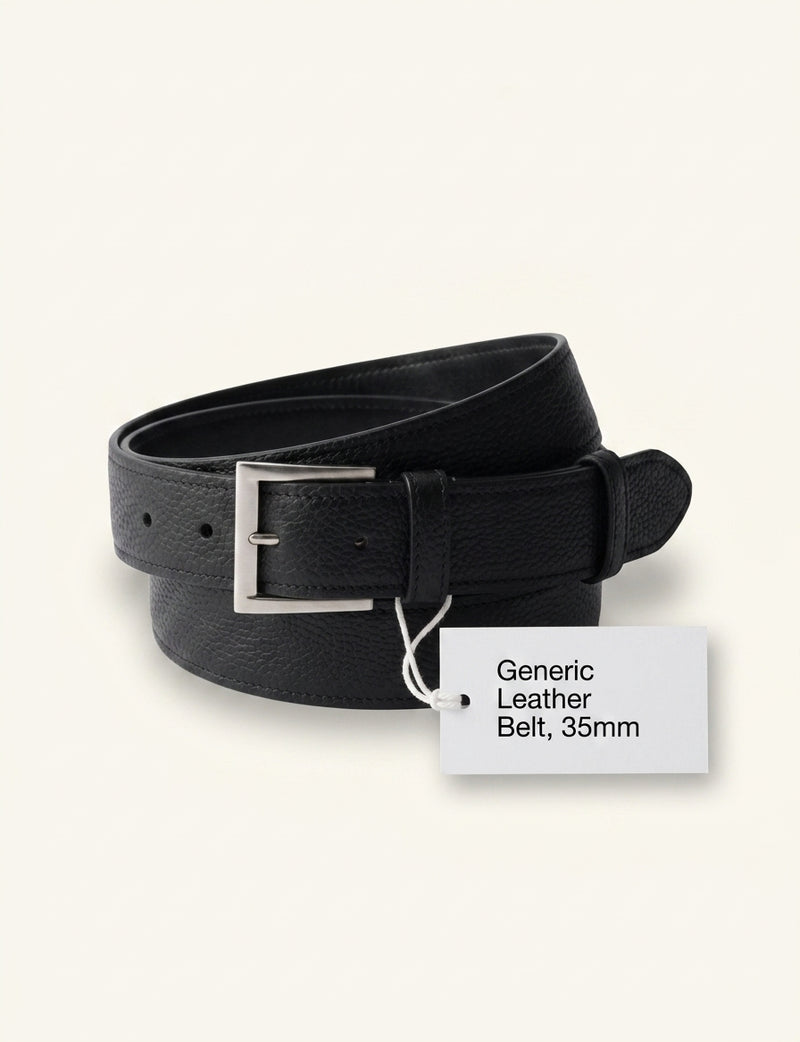 Prada leather belt with triangle brand plaque 3.3cm (British brand)