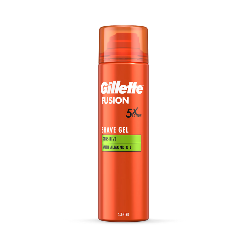 Gillette Fusion shave gel with almond oil 200ml (British brand)