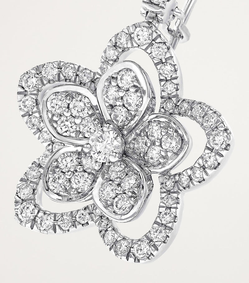 Graff diamond wild flower earrings 18kt white gold - British product