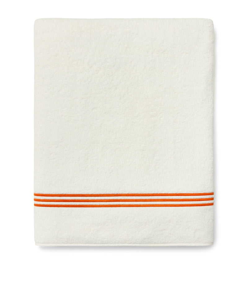 Pratesi Tre Righe bath towel 30cm x 60cm, imported from the UK