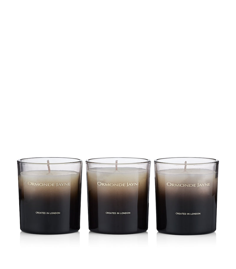Ormonde Jayne floral candle gift set 3 x 170g, imported from the UK