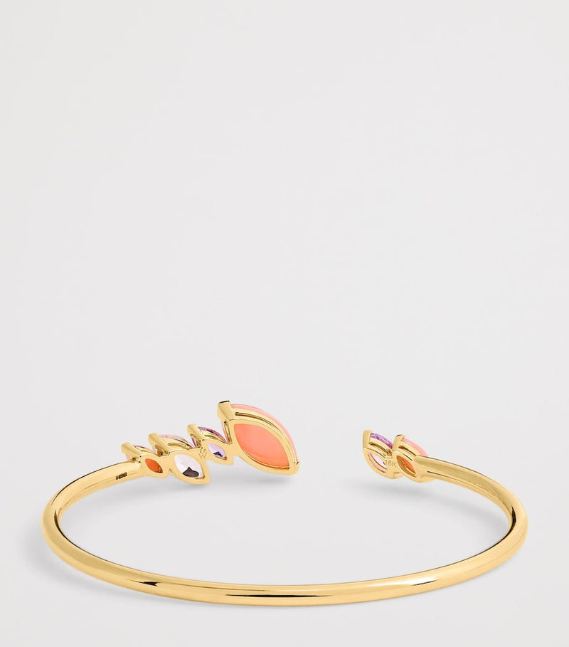 Emily P. Wheeler yellow gold tourmaline opal batik cuff - British product