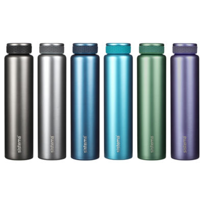 Sistema stainless steel water bottle 280ml, UK version