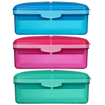 Sistema Lunch Slimline Quaddie Lunch Box with Water Bottle (British brand)