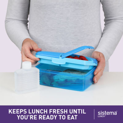 Sistema Lunch Slimline Quaddie Lunch Box with Water Bottle (British brand)