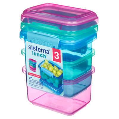 Sistema lunch food storage containers 400ml 3-pack (British brand)