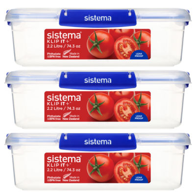 Sistema KLIP IT PLUS leakproof food storage containers (British brand)