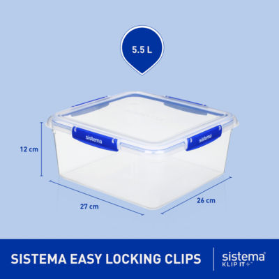 Sistema KLIP IT PLUS food storage container 235x80x170 mm (British brand)