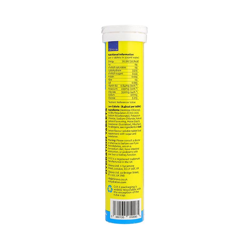O.R.S. hydration tablets lemon flavour 24 tablets - British product