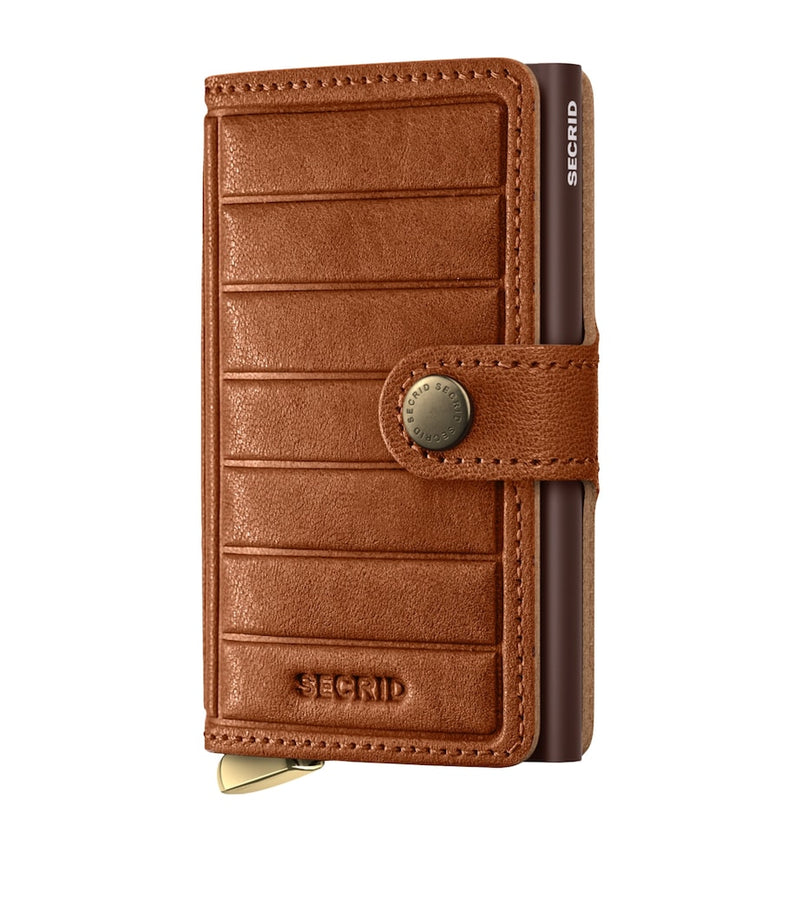 Secrid embossed lines leather miniwallet, imported from the UK