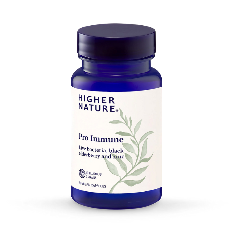 Higher Nature Pro-Immune live bacteria supplement 30 capsules (British brand)