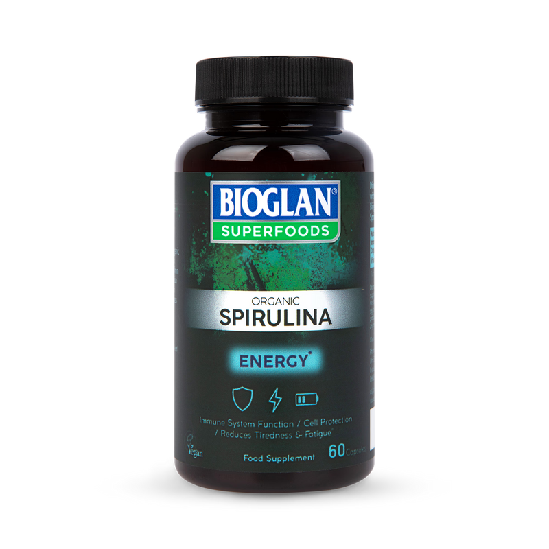 Bioglan organic spirulina capsules 60 count - British product
