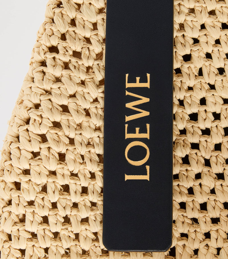 LOEWE small raffia punch-hole hobo bag, imported from the UK