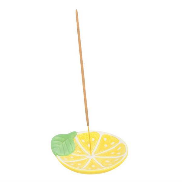 Something Different lemon slice ceramic incense holder (British brand)