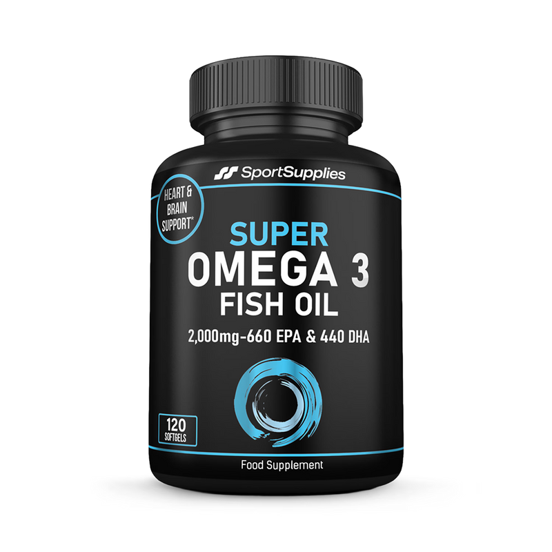 SS Sport Supplies Fish Oil 1000mg 120 caps, imported from the UK