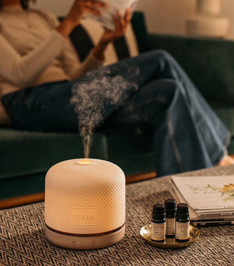 NEOM Wellbeing Luxe Pod diffuser, imported from the UK