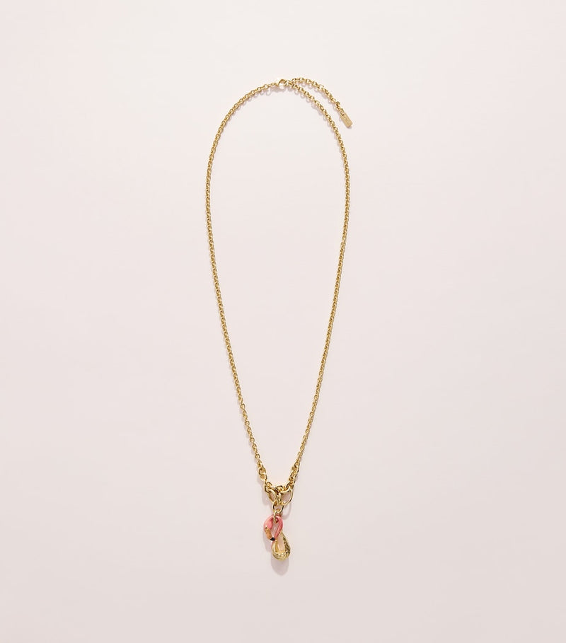 Chloé Tropicus pendant necklace with flamingo charm (British brand)