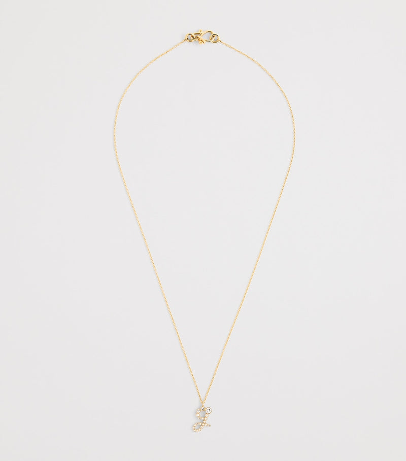Sophie Bille Brahe yellow gold diamond 'G' necklace - British product