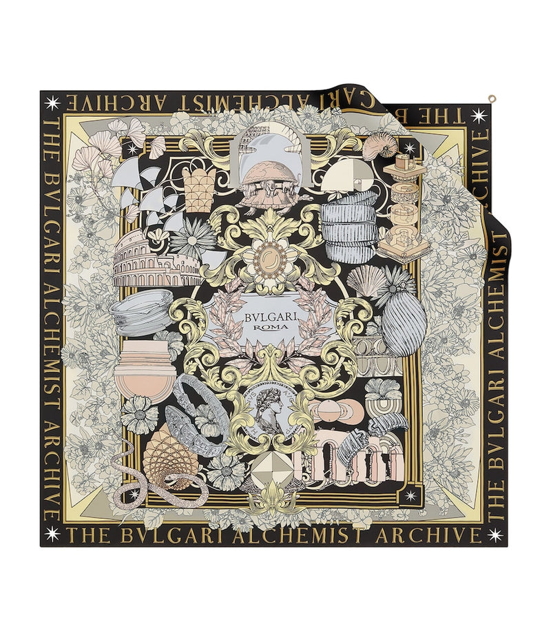 Bvlgari Alchemist silk scarf 90x90cm, UK version