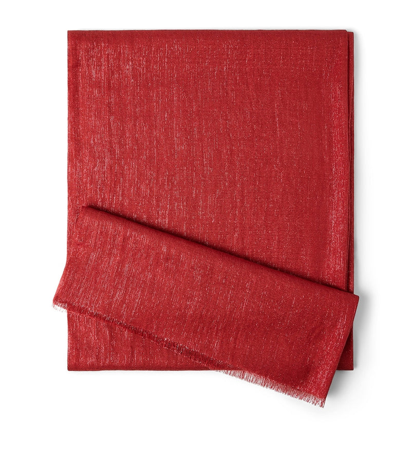 Brunello Cucinelli cashmere-silk scarf with sparkle 120x90cm (British brand)