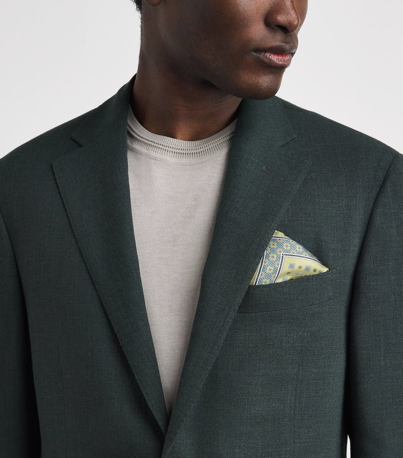 Eton silk floral pocket square 33cm (British brand)