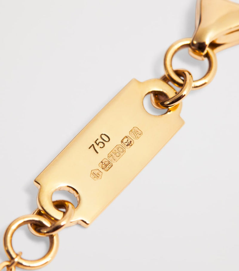 Harrods yellow gold diamond necklace 0.80ct (British brand)