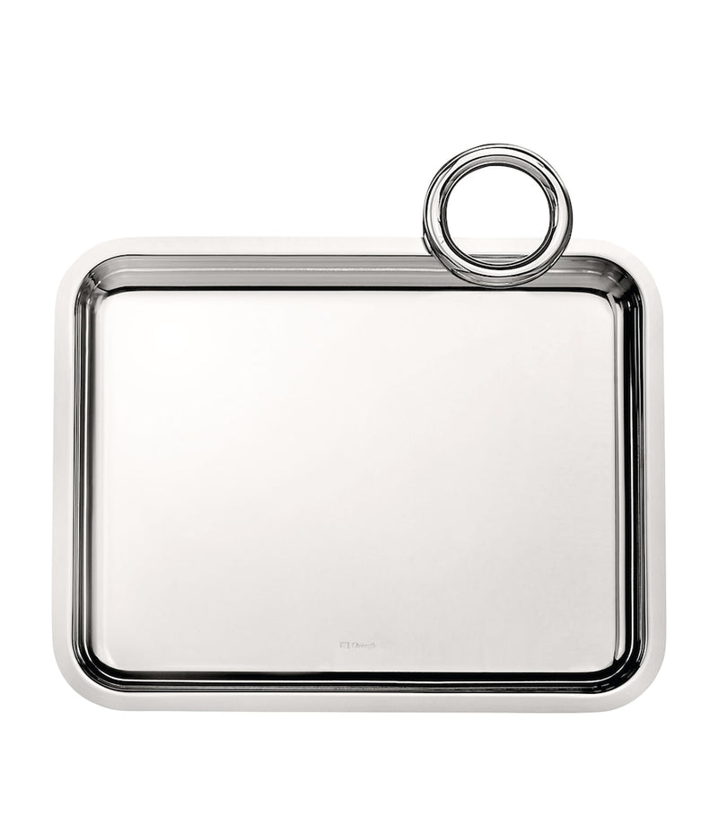 Christofle silver-plated serving tray, 20x16cm - British product