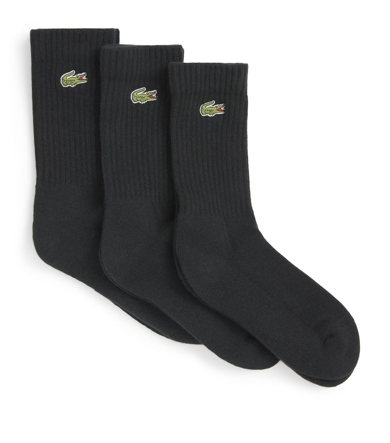 Lacoste cotton-blend logo socks pack of 3, UK version