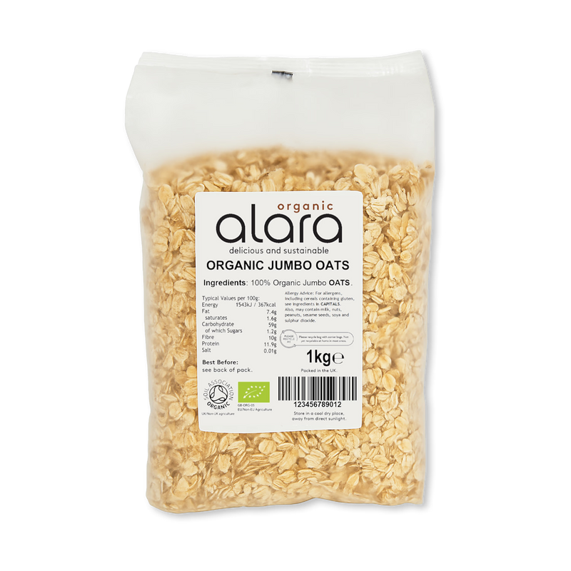 Alara organic jumbo oats 1kg - British product