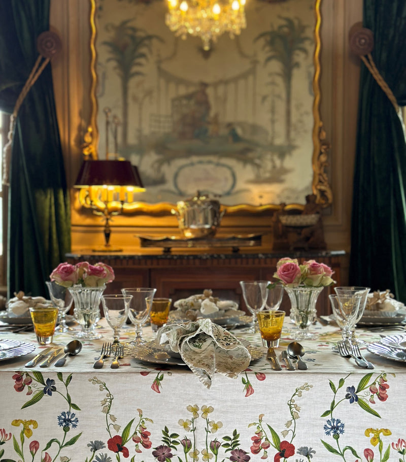 Summerill & Bishop Botanical Wildflower tablecloth 165cm x 380cm (British brand)